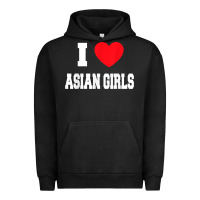 Pigment Black i love asian girls t shirt Urban Hoodie - linhVisuals