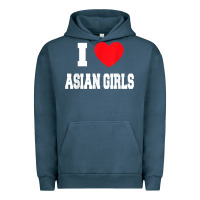 Pigment Midnight Navy i love asian girls t shirt Urban Hoodie - linhVisuals