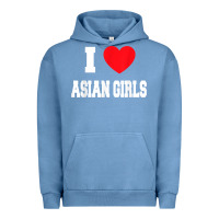 Pigment Pebble Blue i love asian girls t shirt Urban Hoodie - linhVisuals