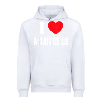White i love asian girls t shirt Urban Hoodie - linhVisuals
