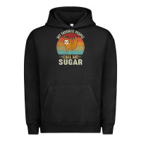 Pigment Black womens my favorite people call me sugar cute sloth lover grandma Urban Hoodie - linhVisuals