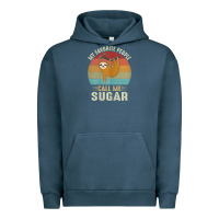 Pigment Midnight Navy womens my favorite people call me sugar cute sloth lover grandma Urban Hoodie - linhVisuals