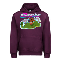 Mauve Wine powerline Urban Hoodie - linhVisuals