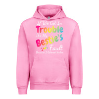 Fuchsia Pink if we get in trouble it's my bestie's fault i listened her t shirt Urban Hoodie - linhVisuals