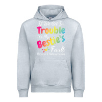 Heather Grey if we get in trouble it's my bestie's fault i listened her t shirt Urban Hoodie - linhVisuals