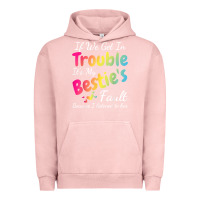 Pigment Salmon if we get in trouble it's my bestie's fault i listened her t shirt Urban Hoodie - linhVisuals
