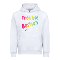 White if we get in trouble it's my bestie's fault i listened her t shirt Urban Hoodie - linhVisuals