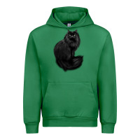 Emerald black cat Urban Hoodie - linhVisuals