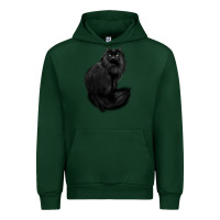 Forest Green black cat Urban Hoodie - linhVisuals