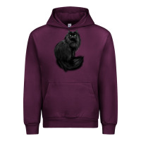Mauve Wine black cat Urban Hoodie - linhVisuals