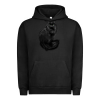 Pigment Black black cat Urban Hoodie - linhVisuals