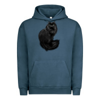Pigment Midnight Navy black cat Urban Hoodie - linhVisuals