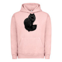 Pigment Salmon black cat Urban Hoodie - linhVisuals