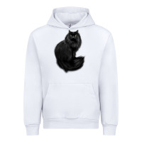 White black cat Urban Hoodie - linhVisuals