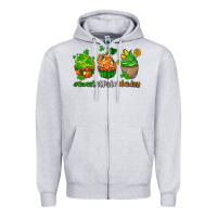 Heather Grey sweet st patricks day cupcake Zipper Hoodie - AdoDesignShop
