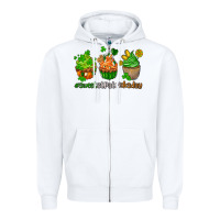 White sweet st patricks day cupcake Zipper Hoodie - AdoDesignShop
