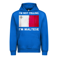 Cobalt i'm not yelling i'm maltese shirt  malta flag t shirt Urban Hoodie - linhVisuals