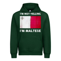 Forest Green i'm not yelling i'm maltese shirt  malta flag t shirt Urban Hoodie - linhVisuals