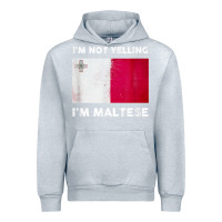 Heather Grey i'm not yelling i'm maltese shirt  malta flag t shirt Urban Hoodie - linhVisuals