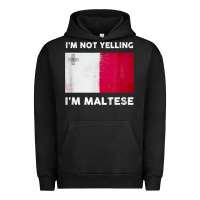 Pigment Black i'm not yelling i'm maltese shirt  malta flag t shirt Urban Hoodie - linhVisuals