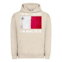 Pigment French Oak i'm not yelling i'm maltese shirt  malta flag t shirt Urban Hoodie - linhVisuals