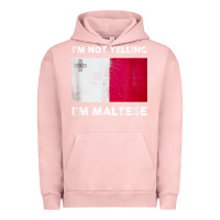 Pigment Salmon i'm not yelling i'm maltese shirt  malta flag t shirt Urban Hoodie - linhVisuals