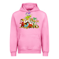 Fuchsia Pink grumpy dopey dwarf Urban Hoodie - linhVisuals