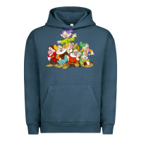 Pigment Midnight Navy grumpy dopey dwarf Urban Hoodie - linhVisuals