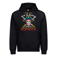 Black it's all fun & games until someone needs an eyepatch pirate t shirt Urban Hoodie - linhVisuals