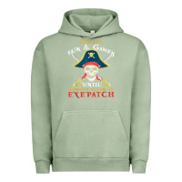 Pigment Oil Green it's all fun & games until someone needs an eyepatch pirate t shirt Urban Hoodie - linhVisuals