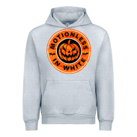 Heather Grey motionless in white hellowen Urban Hoodie - linhVisuals