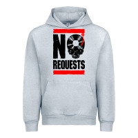 Heather Grey no requests dj turntable vinyl record Urban Hoodie - linhVisuals
