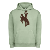 Pigment Oil Green wyoming athletics Urban Hoodie - linhVisuals