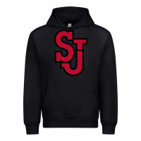 Black st. john's red Urban Hoodie - linhVisuals