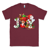 Burgundy christmas joy girl gnome Classic Tee - CowGirlArtShop
