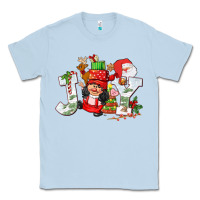 Dusty Blue christmas joy girl gnome Classic Tee - CowGirlArtShop