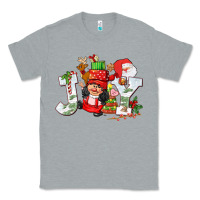 Heather Grey christmas joy girl gnome Classic Tee - CowGirlArtShop