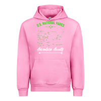 Fuchsia Pink national parks adventure lover camping hiking camper fan t shirt Urban Hoodie - linhVisuals