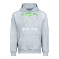 Heather Grey national parks adventure lover camping hiking camper fan t shirt Urban Hoodie - linhVisuals