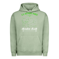 Pigment Oil Green national parks adventure lover camping hiking camper fan t shirt Urban Hoodie - linhVisuals