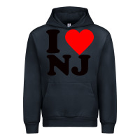 Navy i love nj Urban Hoodie - linhVisuals