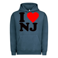 Pigment Midnight Navy i love nj Urban Hoodie - linhVisuals