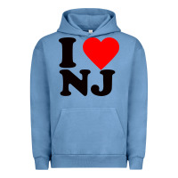 Pigment Pebble Blue i love nj Urban Hoodie - linhVisuals