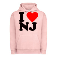 Pigment Salmon i love nj Urban Hoodie - linhVisuals