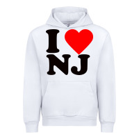 White i love nj Urban Hoodie - linhVisuals