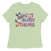 Matcha Don't worry be happy Easter Ladies Tee - CowGirlArtShop