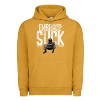 Pigment Peanut Butter EMBRACE THE SUCK VINTAGE Urban Hoodie - linhVisuals