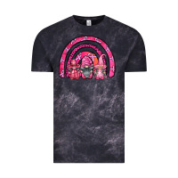 Cloud Black breast cancer rainbow gnomes Vintage Tee - FaDigitalArtStudio