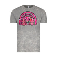 Cloud Rock breast cancer rainbow gnomes Vintage Tee - FaDigitalArtStudio