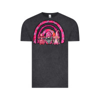 Vintage Black breast cancer rainbow gnomes Vintage Tee - FaDigitalArtStudio